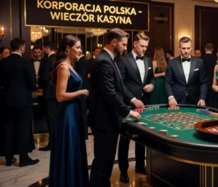 Wieczór kasynowy dla firm z profesjonalnymi stołami i obsługą krupierską