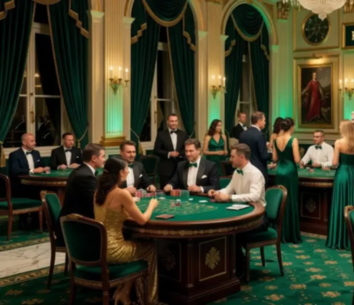 Ujęcia z realizacji eventu casino-style w luksusowej lokalizacji